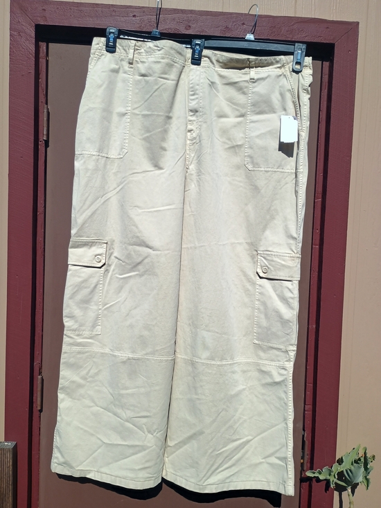bp Pants - bp Plus Size Cream Wide-Leg Cargo Pants